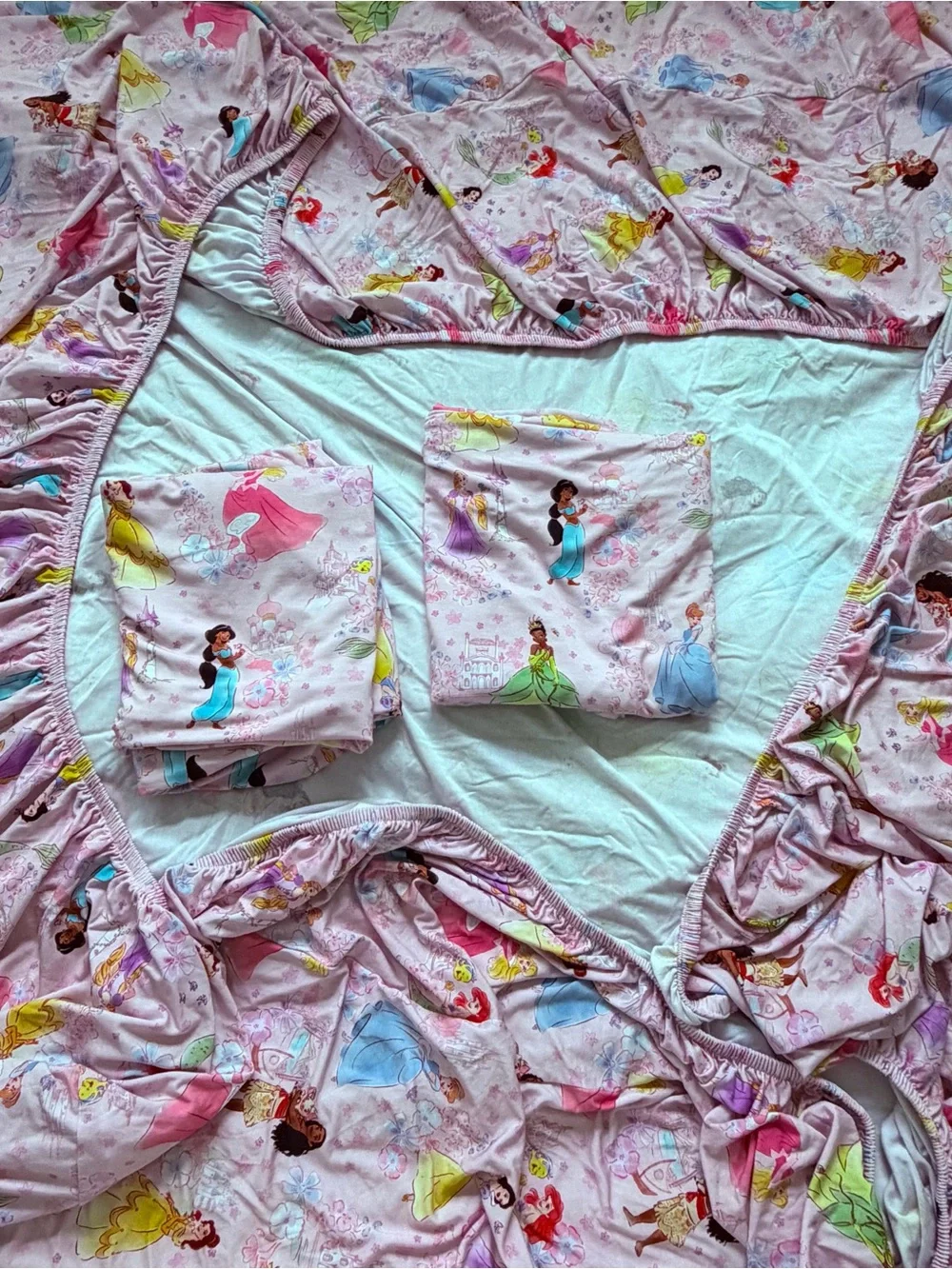 LS princess garden Bamboo Custom Queen fitted Sheets with 2 standard pillowcases